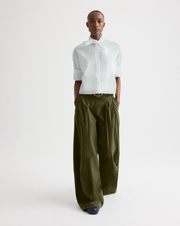 TWP Military Next Didi Pant with Raw Hem in Vintage Washed Poplin view 1