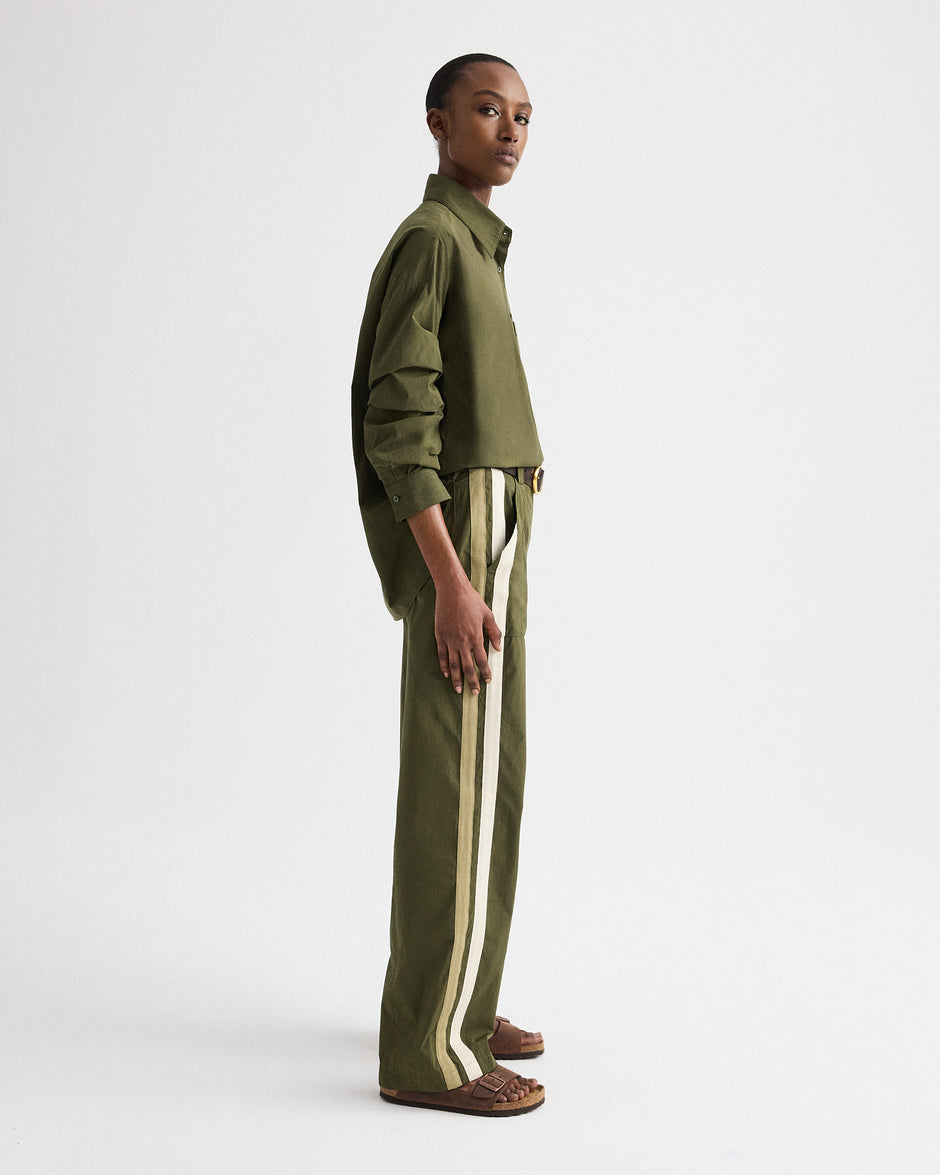 TWP Military Something Borrowed Shirt in Vintage Washed Poplin view 4