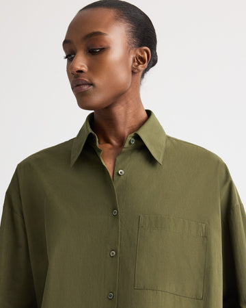 TWP Military Something Borrowed Shirt in Vintage Washed Poplin view 2