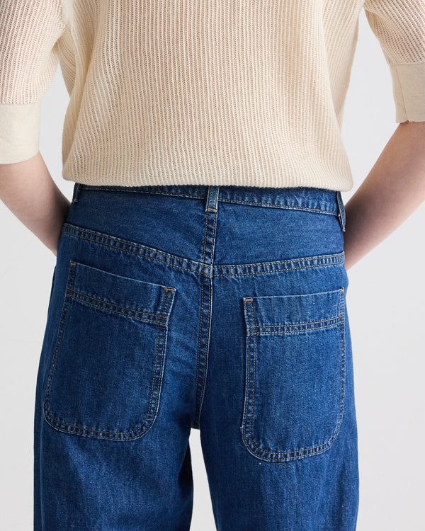 TWP Paris Easy Boy Jean in Linen Cotton Denim view 4