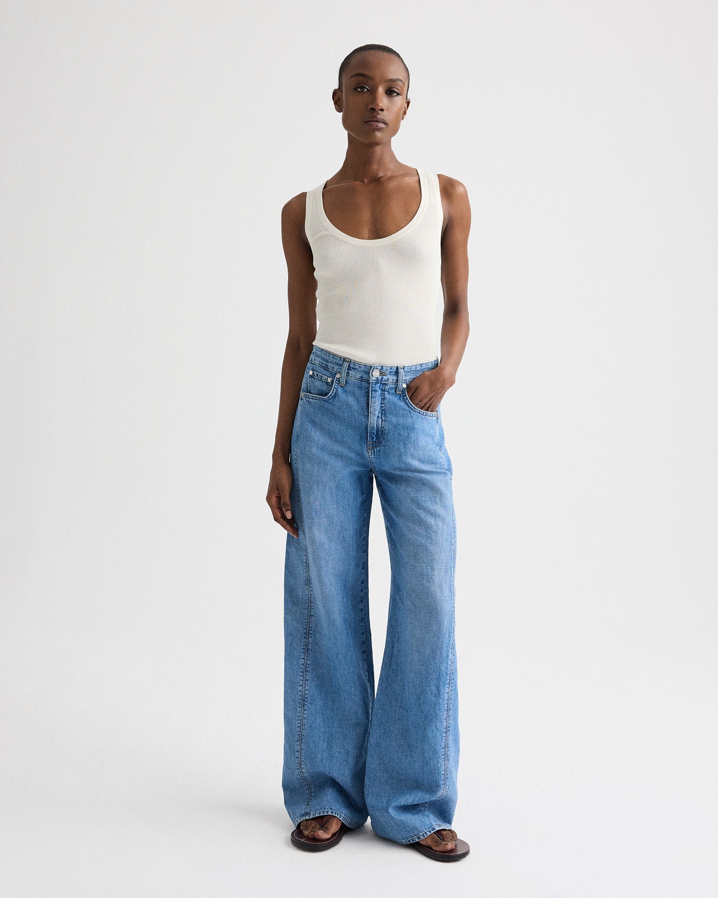 TWP Montauk West 11th St Jean in Linen Cotton Denim view 1