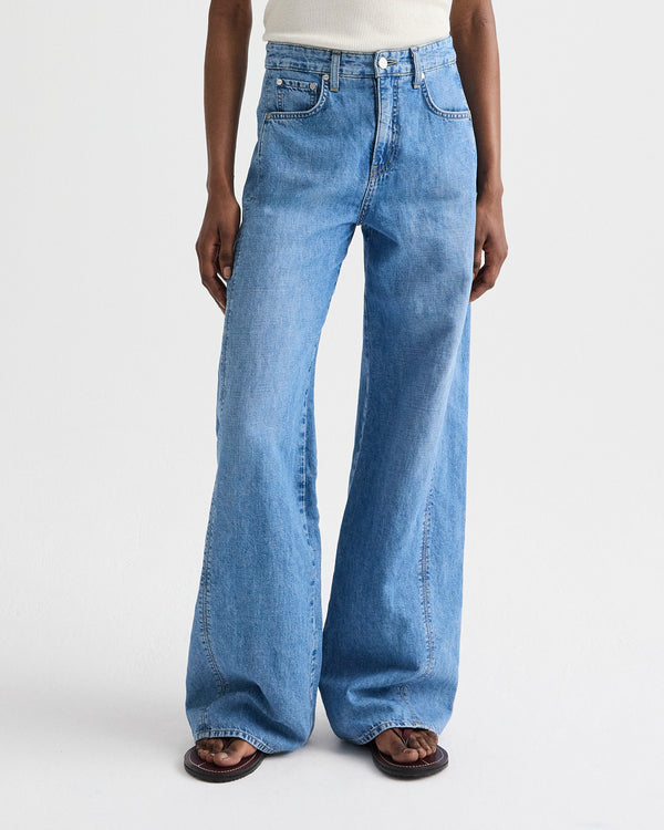TWP Montauk West 11th St Jean in Linen Cotton Denim view 2