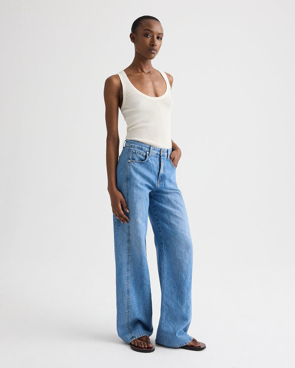 TWP Montauk West 11th St Jean in Linen Cotton Denim view 4