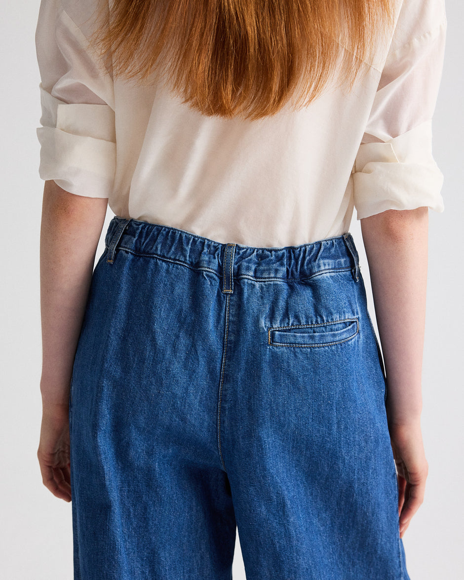 TWP Paris Hudson St Jean in Linen Cotton Denim view 5