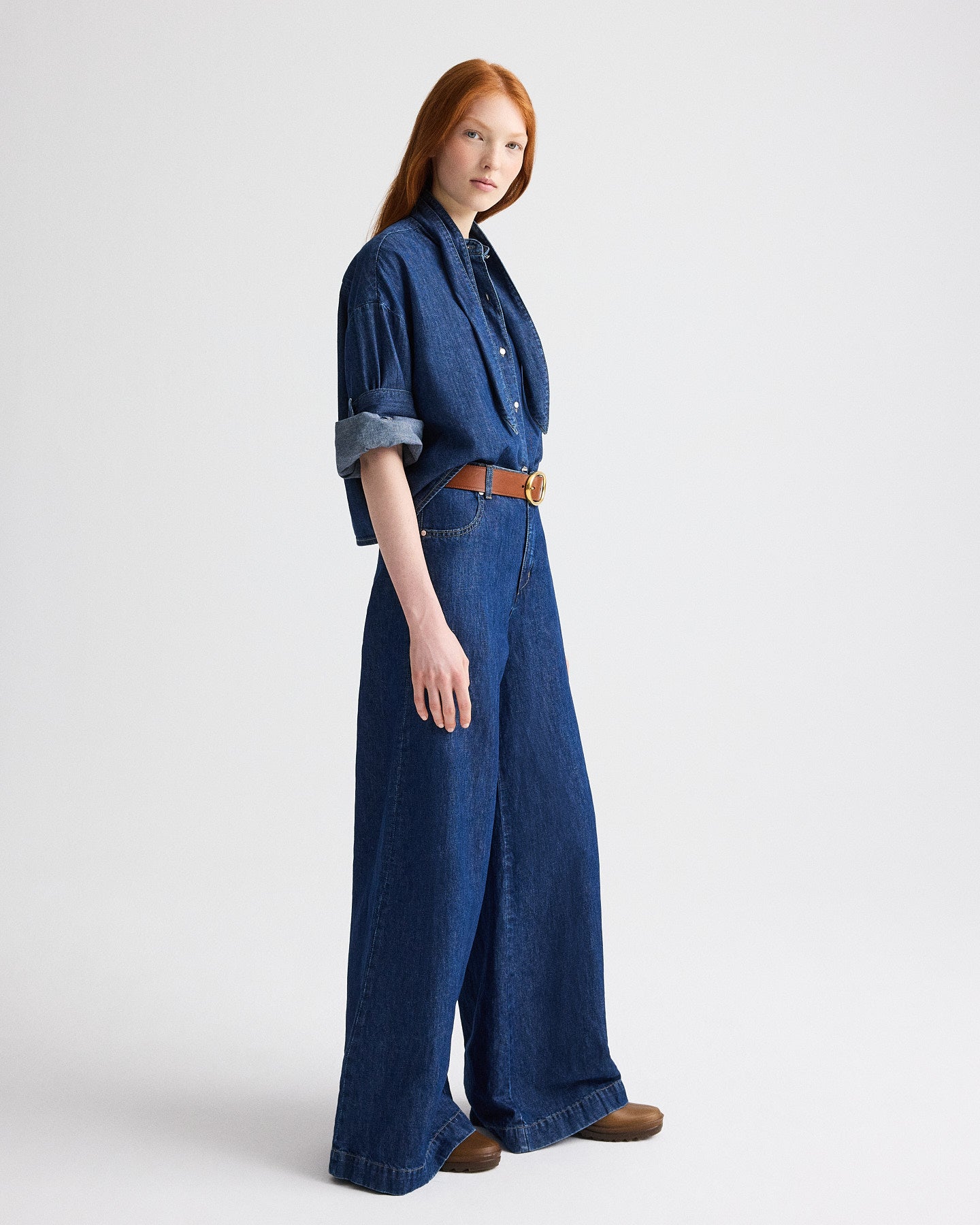 TWP Dark stone Dillon Jean in Cotton Linen Denim view 1