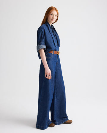 TWP Dark stone Dillon Jean in Cotton Linen Denim view 1