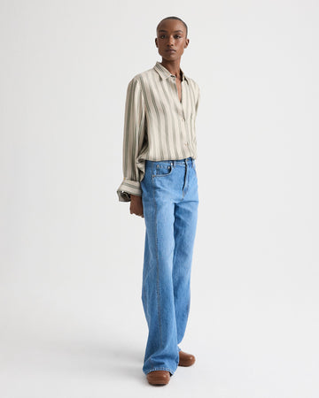 TWP Vintage wash West 11th St. Jean in Linen Cotton Denim view 1