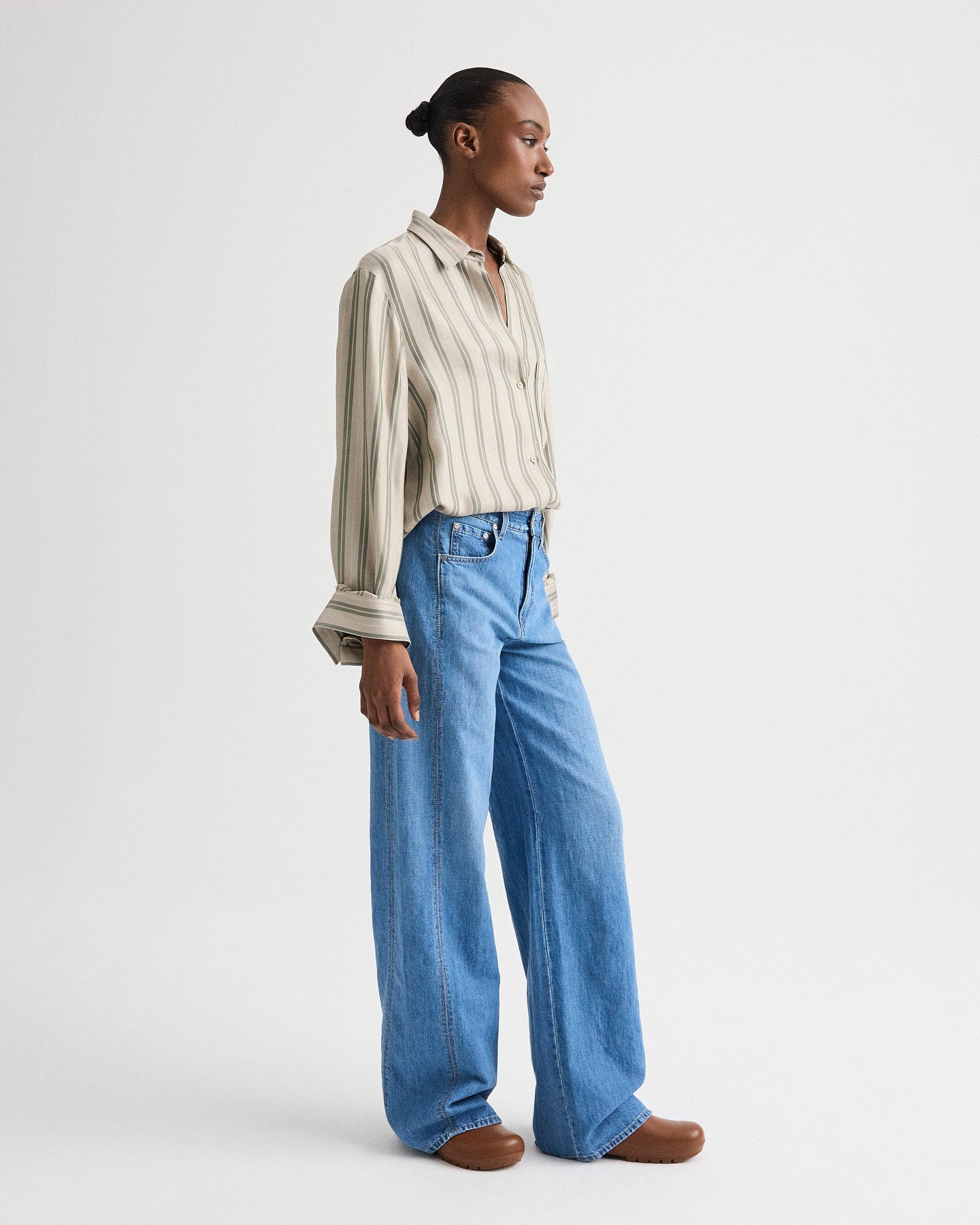 Vintage wash West 11th St. Jean in Linen Cotton Denim | TWP