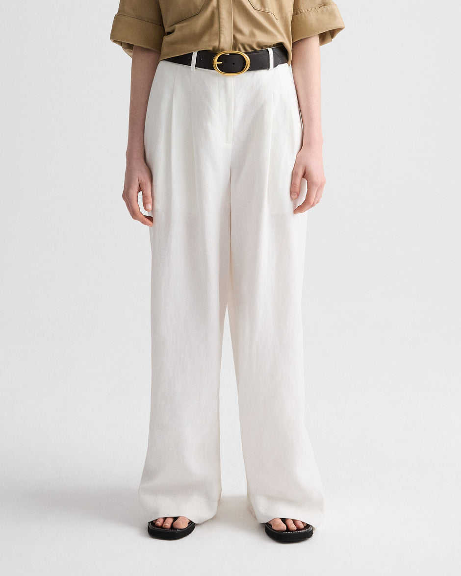TWP Ivoire Avery Pant in Plain Weave Linen view 3
