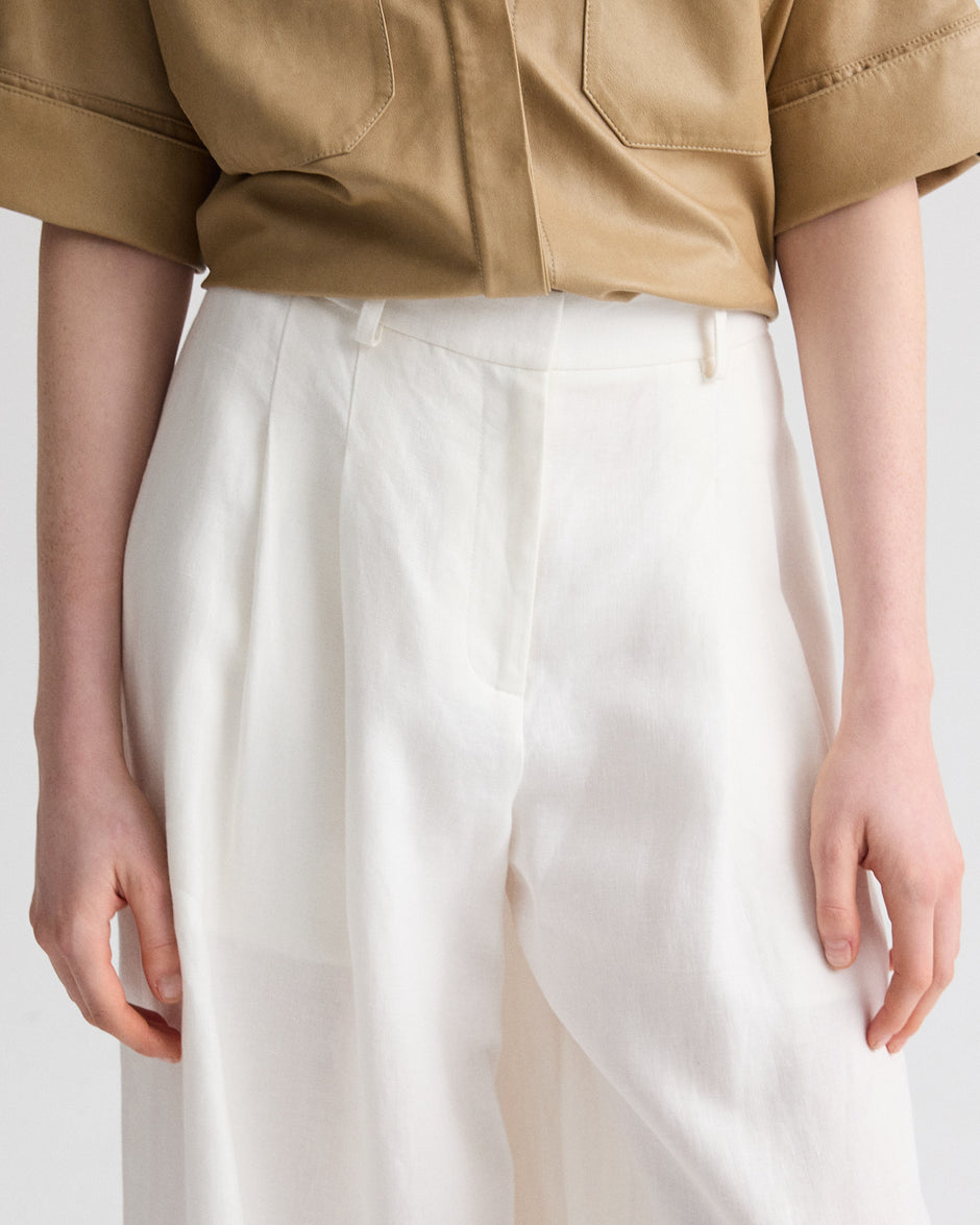 TWP Ivoire Avery Pant in Plain Weave Linen view 2