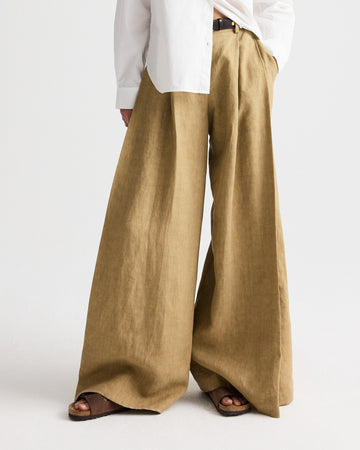 TWP Kelp Crosby St Pant in Plain Weave Linen view 2