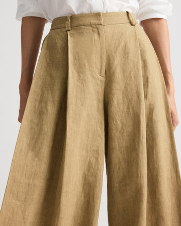 TWP Kelp Crosby St Pant in Plain Weave Linen view 3
