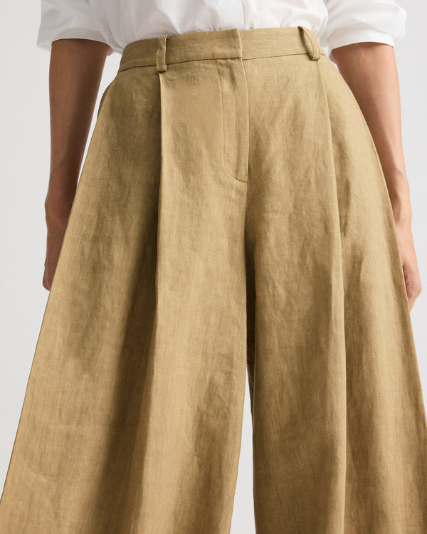 TWP Kelp Crosby St Pant in Plain Weave Linen view 3