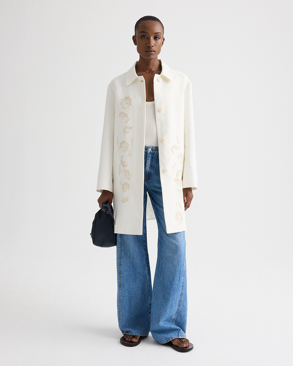 TWP Midnight Small Fisherman Bag with Ties in Leather view 2