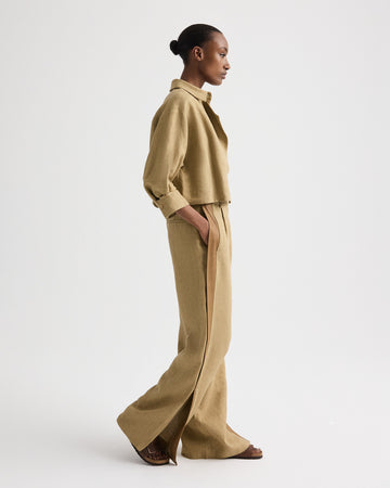 TWP Kelp Next Chapter Top in Washed Linen view 5