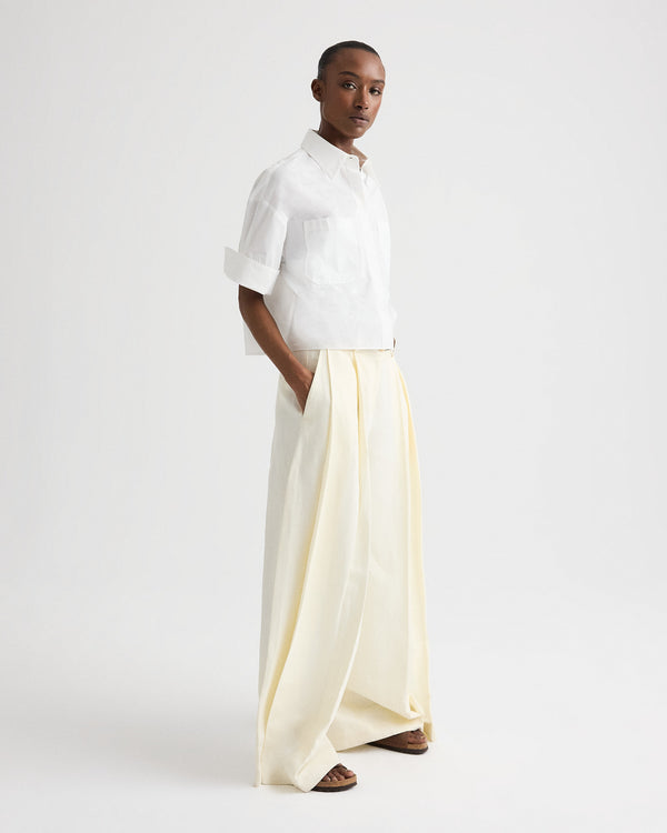 TWP White My Newest Mistake Shirt in Cotton Shirting view 4