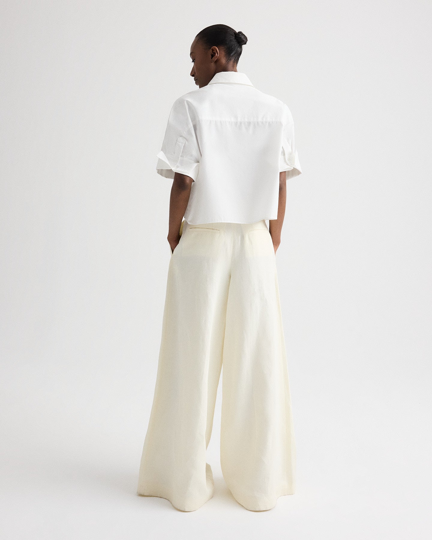 TWP White My Newest Mistake Shirt in Cotton Shirting view 5