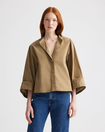 TWP Ermine The Beau Shirt in Cotton Shirting view 1