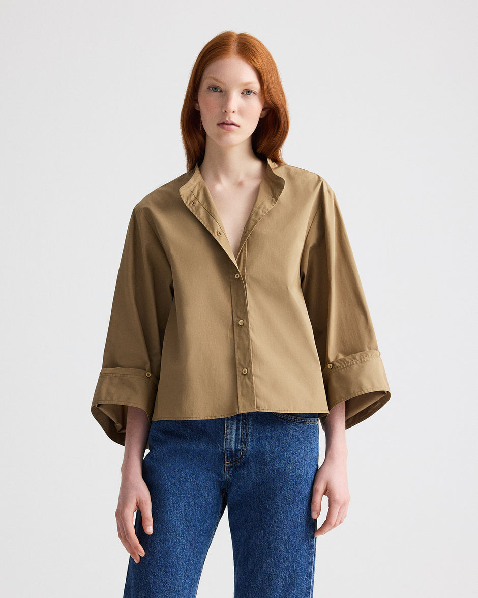 TWP Ermine The Beau Shirt in Cotton Shirting view 1