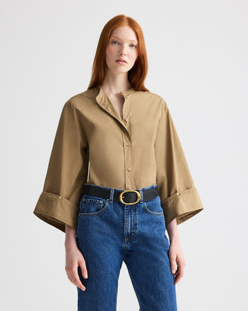 TWP Ermine The Beau Shirt in Cotton Shirting view 3