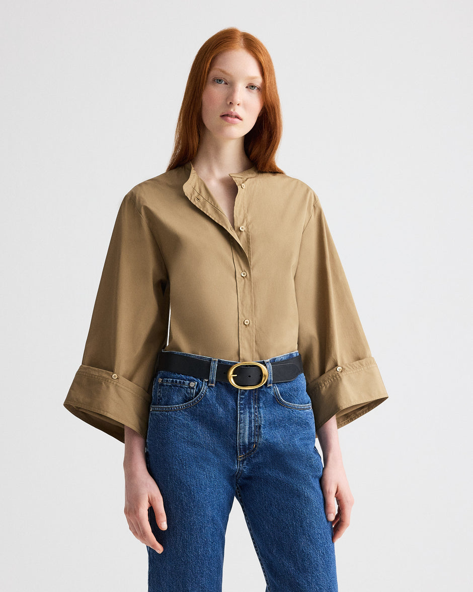 TWP Ermine The Beau Shirt in Cotton Shirting view 3