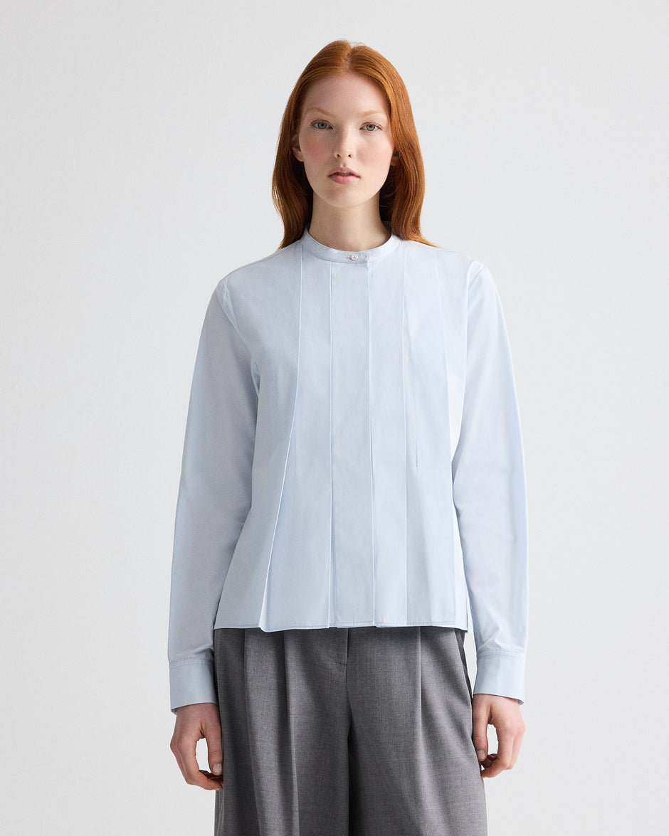 TWP Plein air Close Call Top in Cotton Shirting view 2