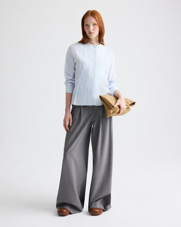 TWP Plein air Close Call Top in Cotton Shirting view 3