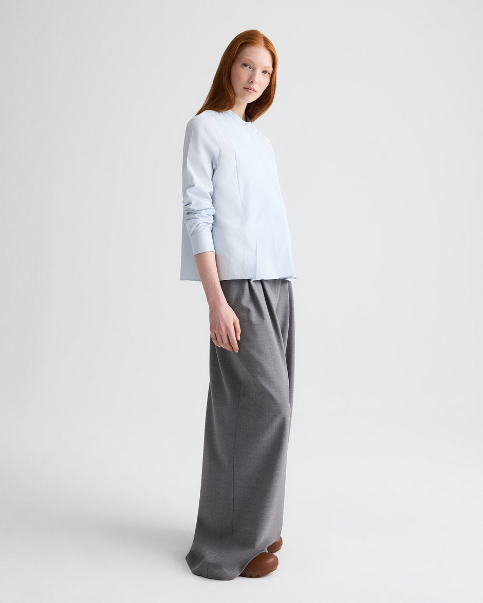 TWP Plein air Close Call Top in Cotton Shirting view 4