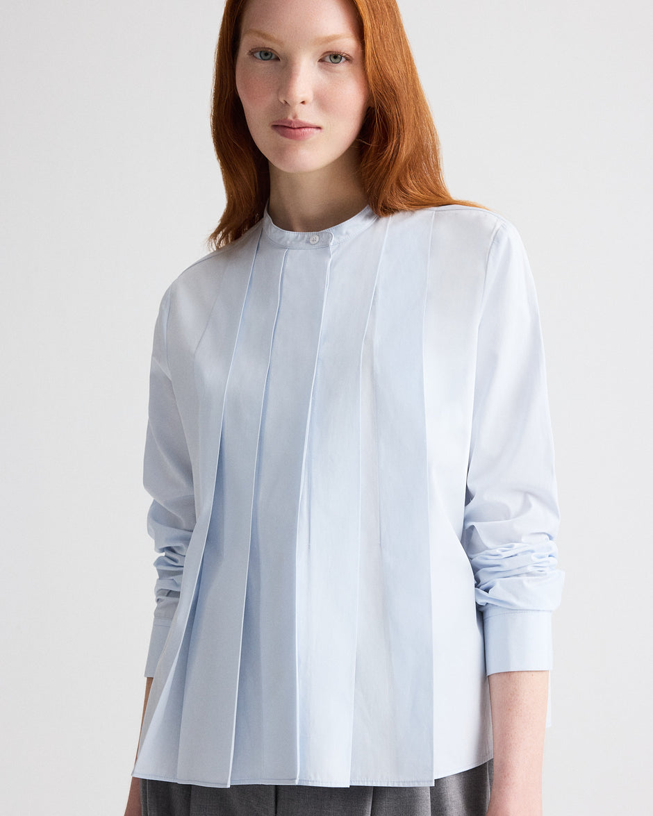 TWP Plein air Close Call Top in Cotton Shirting view 1