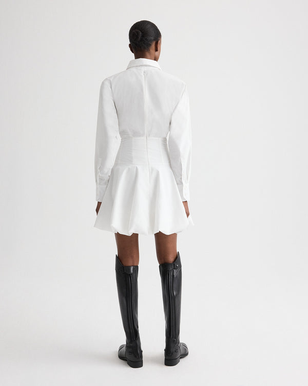TWP White Mila Dress in Cotton Shirting view 5