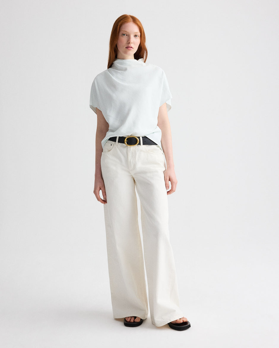 TWP White Tiny Dancer Jean in Rigid Denim view 3