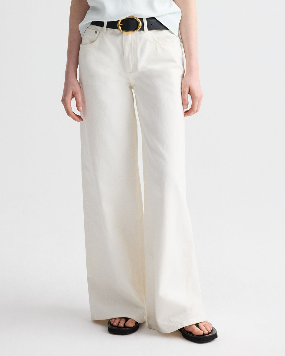 TWP White Tiny Dancer Jean in Rigid Denim view 4