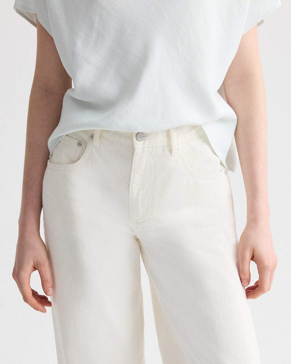 TWP White Tiny Dancer Jean in Rigid Denim view 2