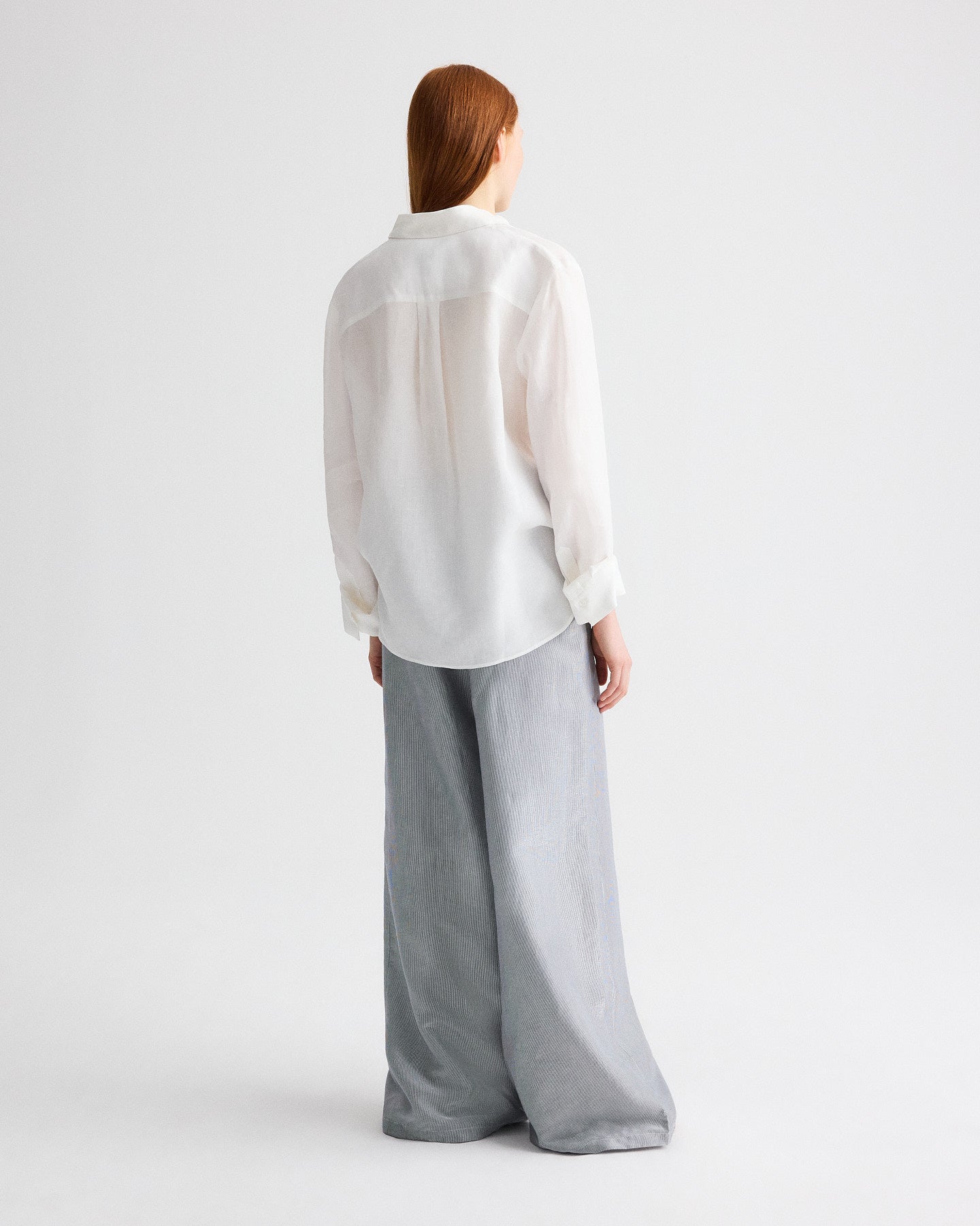 TWP White Next Morning in Fluid Linen Shirting view 4