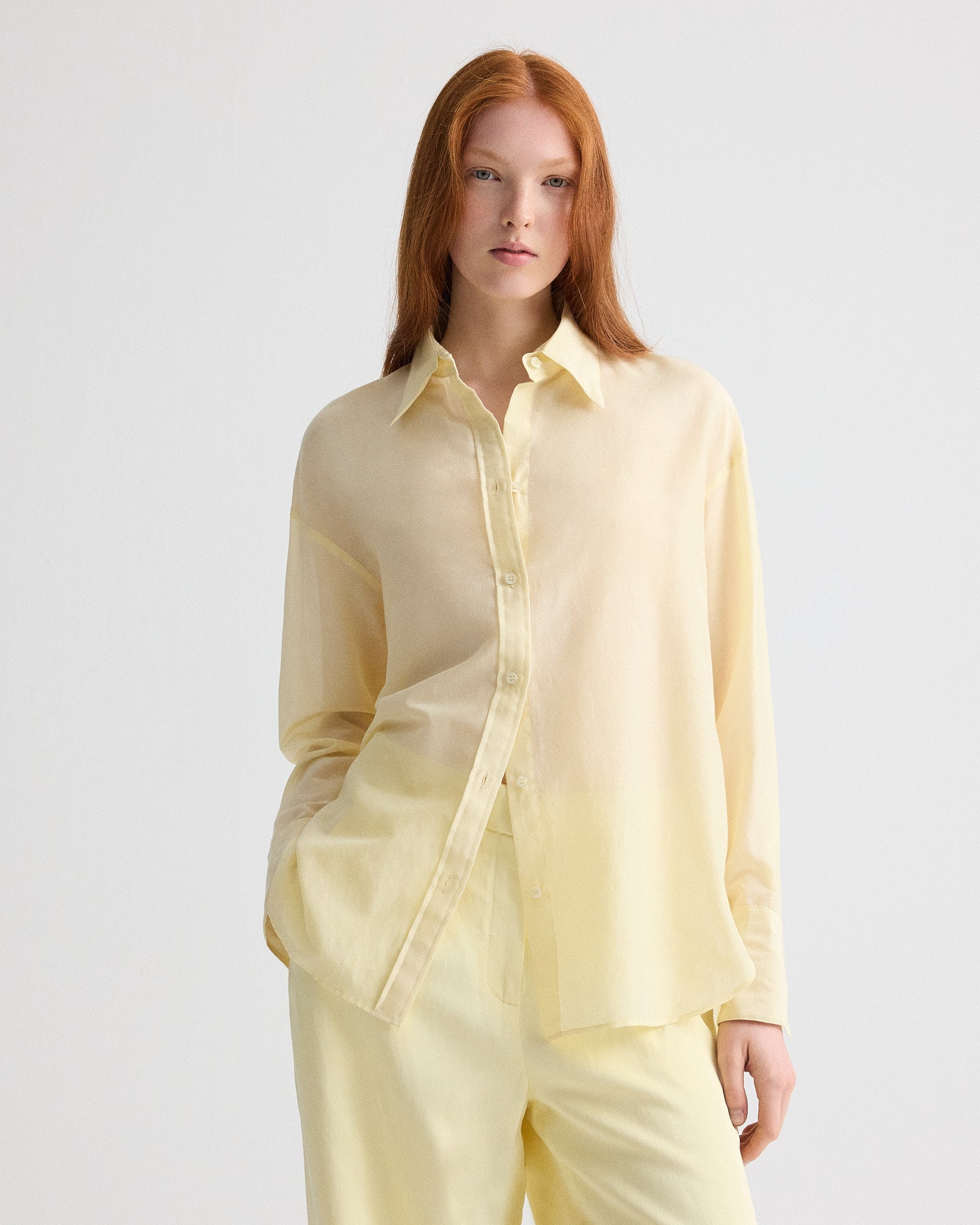 Flan Big Joe Shirt in Cotton Silk Organza | TWP