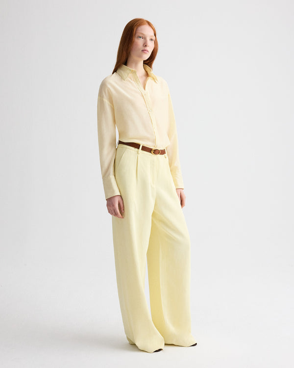TWP Flan Hudson St Pant in Coated Viscose Linen view 1