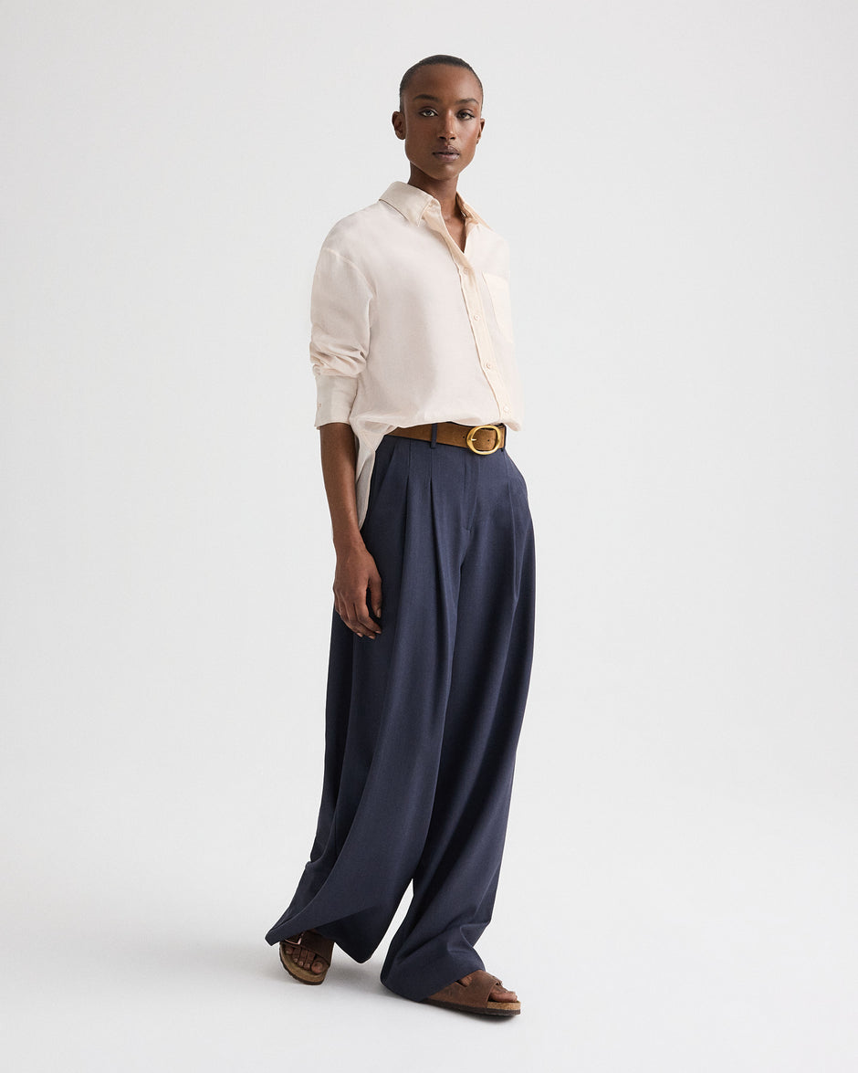 TWP Sheer pink Big Joe Shirt in Cotton Silk Organza view 3