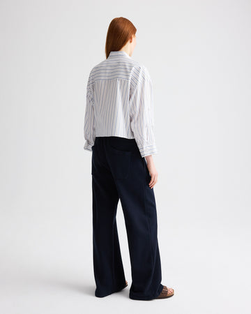 TWP White / kentucky blue Next Ex Shirt in Mini Awning Stripe view 5