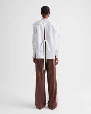 TWP White / kentucky blue Tied Down in Mini Awning Stripe view 3