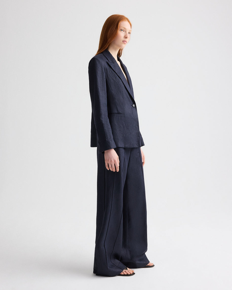 TWP Night sky Boy Blazer in Chintzed Linen view 4