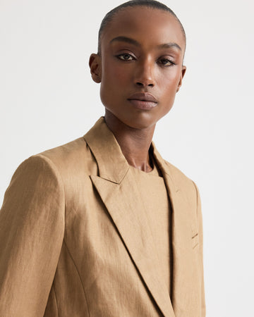 TWP Ermine Boy Blazer in Chintzed Linen view 2