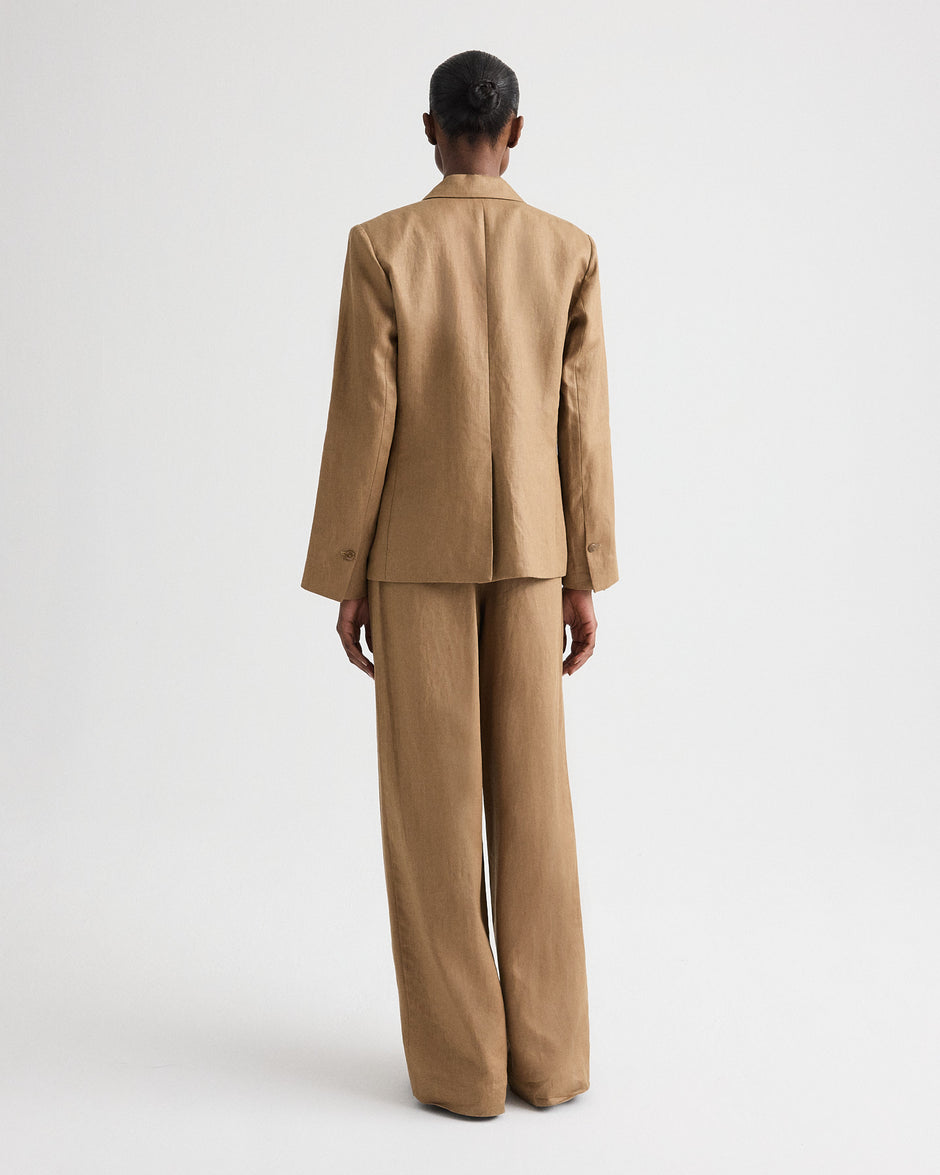 TWP Ermine Boy Blazer in Chintzed Linen view 5