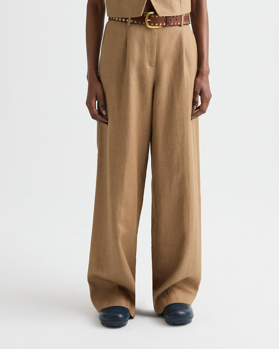 TWP Ermine Hudson St Pant in Chintzed Linen view 2