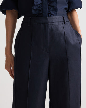 TWP Night sky Bond St Pant in Chintzed Linen view 4