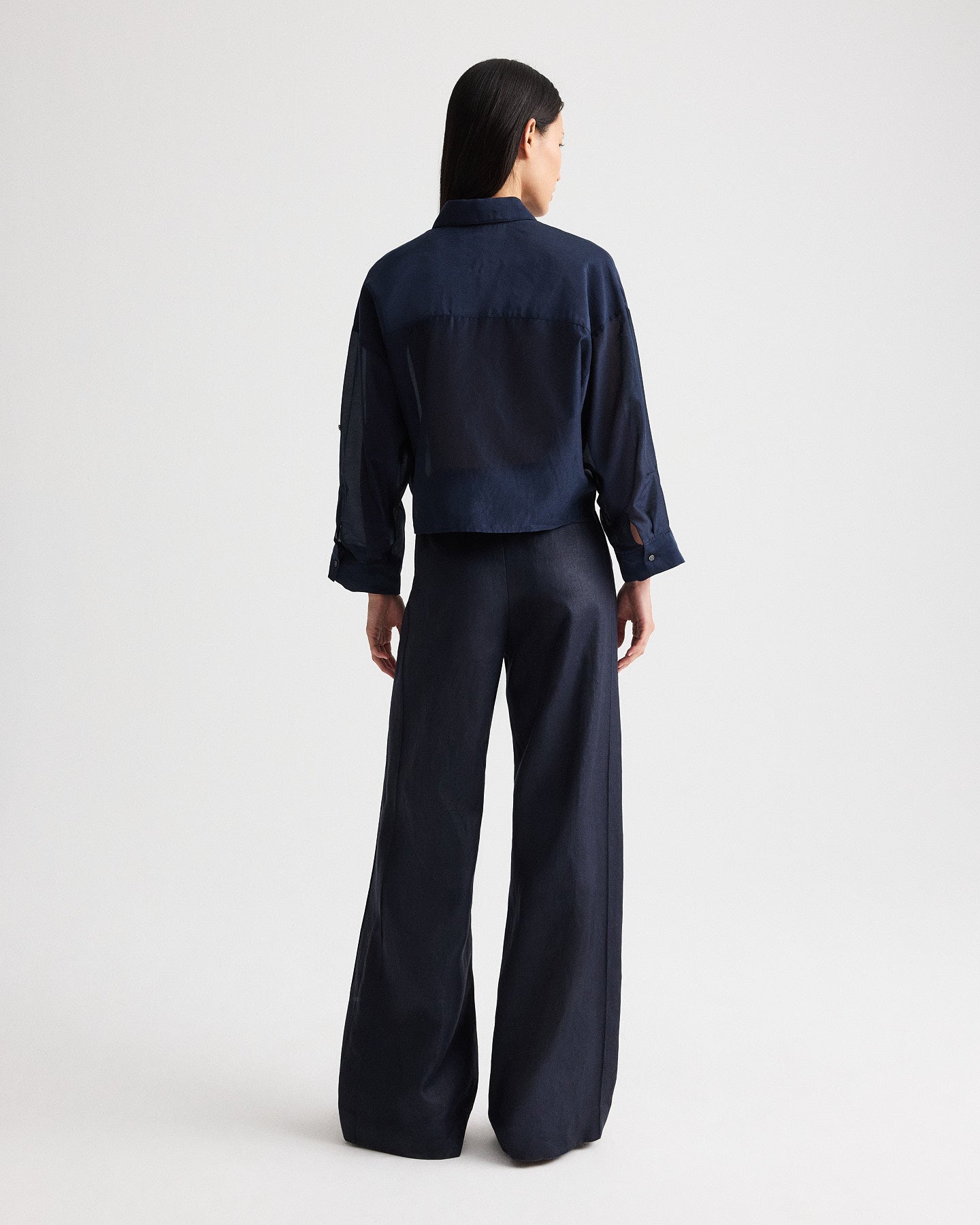 TWP Night sky Bond St Pant in Chintzed Linen view 5