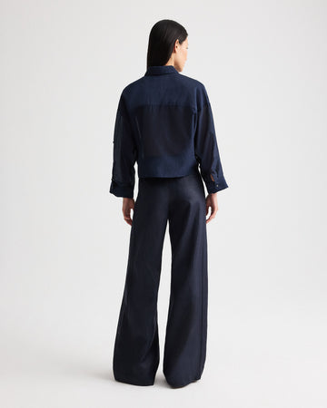 TWP Night sky Bond St Pant in Chintzed Linen view 5