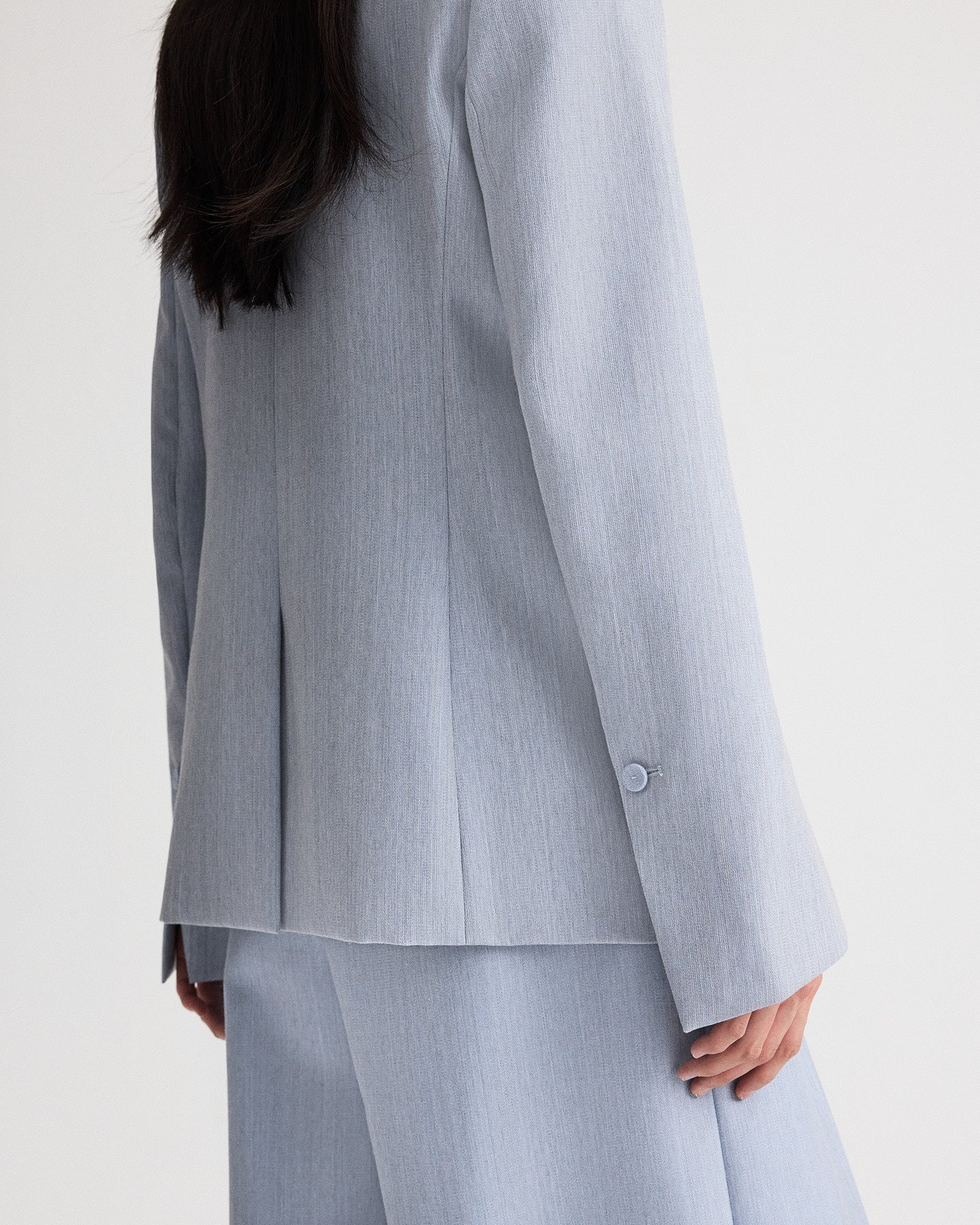 TWP Halogen blue Her Fit Blazer in Compact Wool Suiting view 4