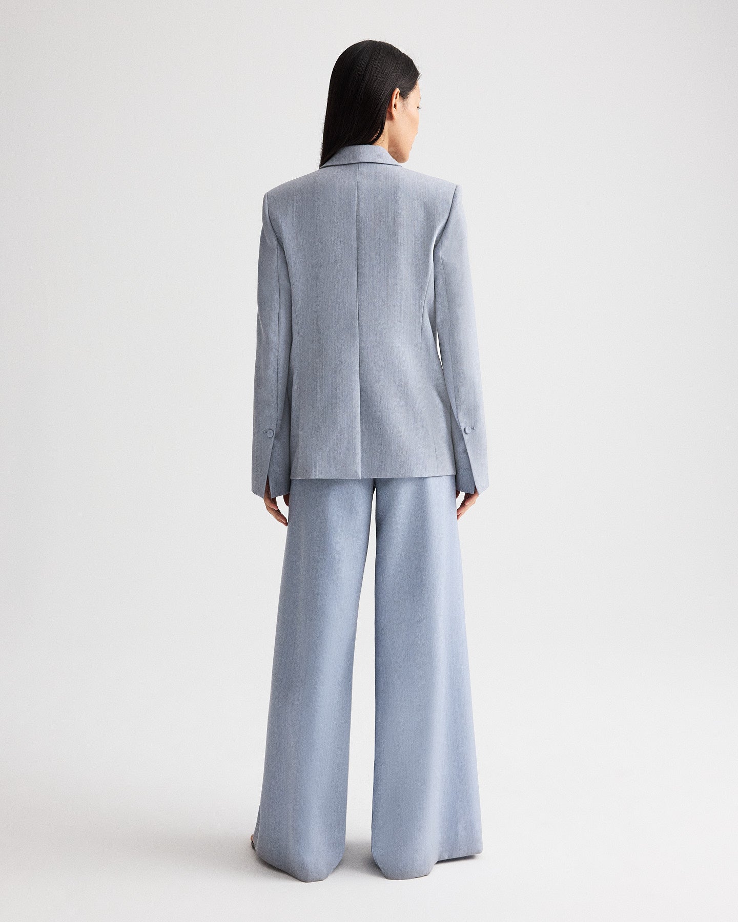 TWP Halogen blue Her Fit Blazer in Compact Wool Suiting view 5
