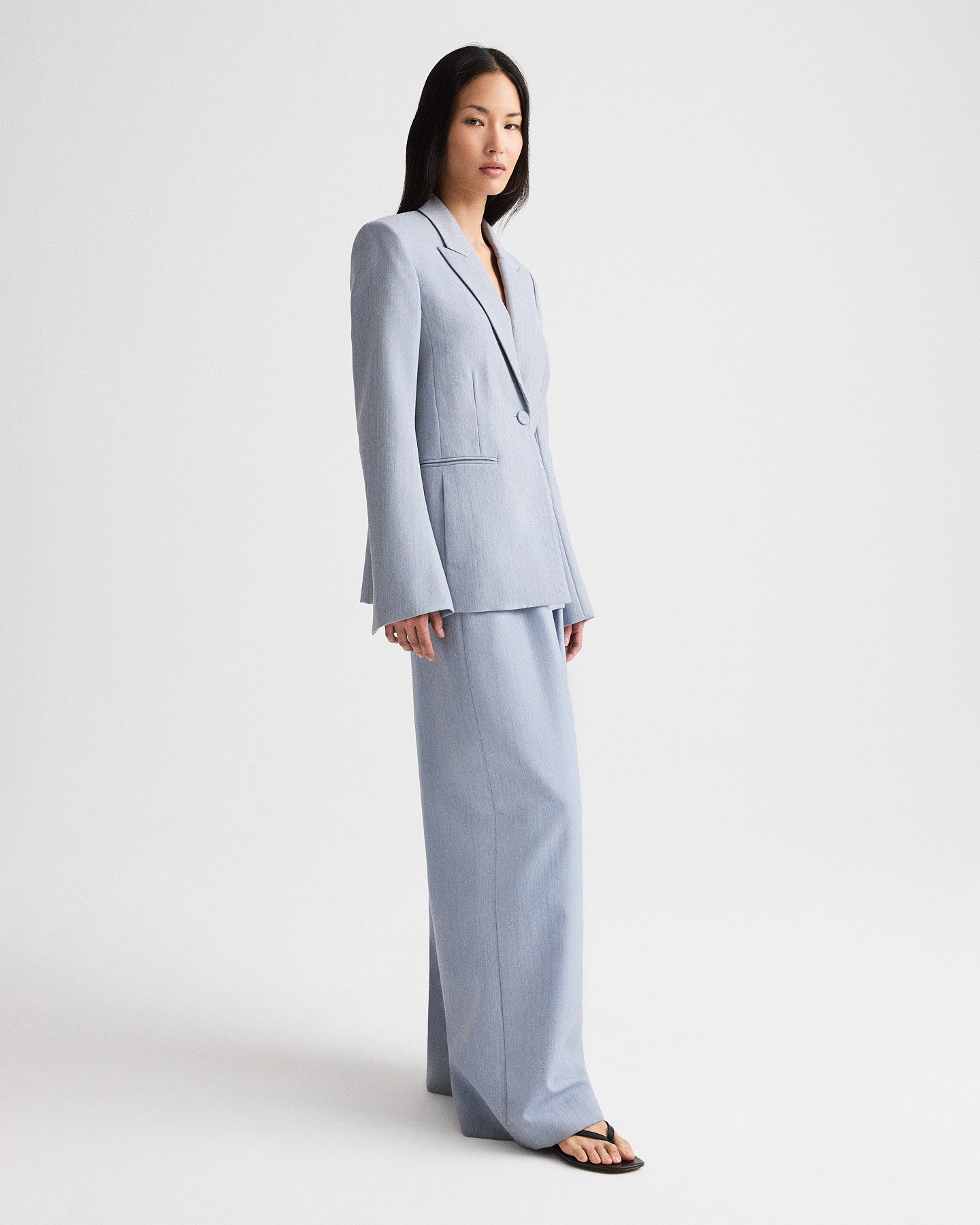 TWP Halogen blue Avery Pant in Compact Wool Suiting view 5