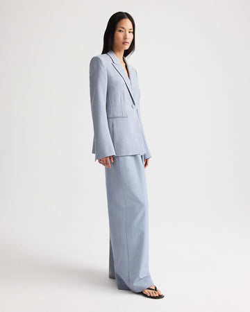 TWP Halogen blue Avery Pant in Compact Wool Suiting view 5